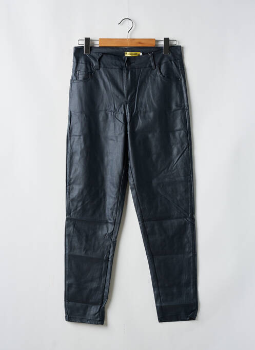 Pantalon slim tissage enduit taille normale noir WORLD FASHION femme