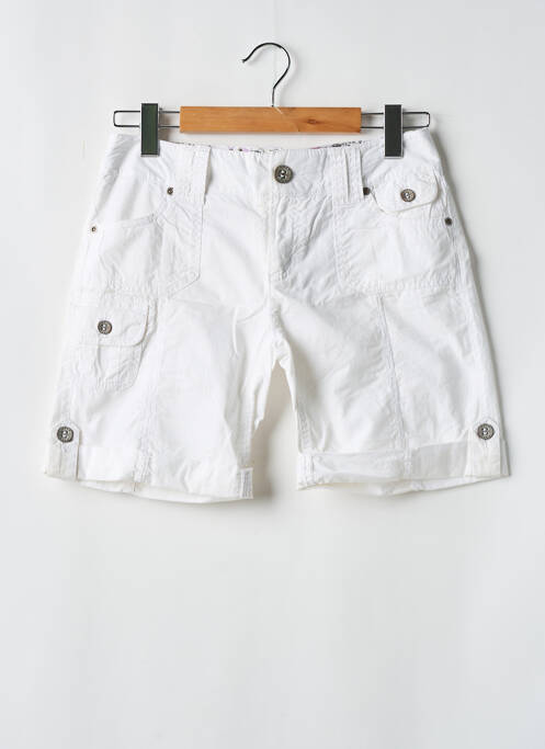 Short fermeture zippée sous rabat boutonné taille normale blanc MEXX femme
