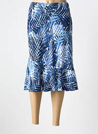 Jupe mi-longue taille normale bleu GRIFFON femme