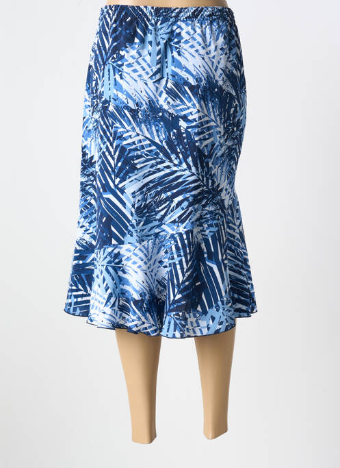 Jupe mi-longue bleu GRIFFON pour femme
