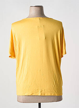 T-shirt col v manches courtes jaune TELMAIL femme