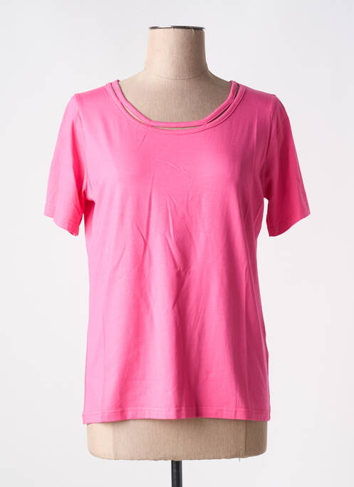 T-shirt stretch manches courtes rose TELMAIL femme