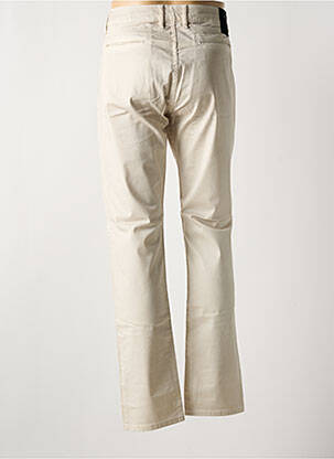 Pantalon droit fermeture zippée sous rabat boutonné beige LA CIBLE ROUGE femme
