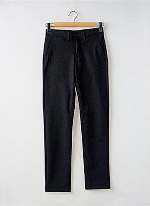 Pantalon slim fermeture zippée sous rabat boutonné gris LA CIBLE ROUGE homme