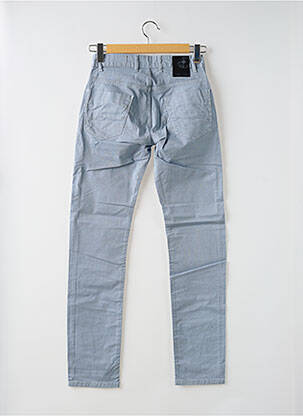 Pantalon slim fermeture zippée sous rabat boutonné bleu LA CIBLE ROUGE homme