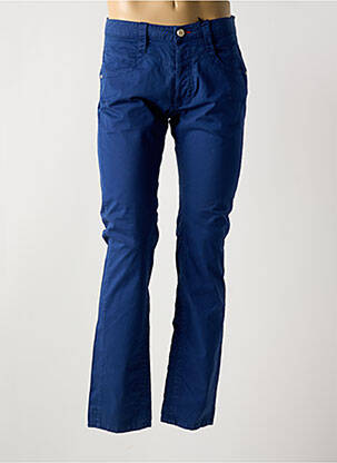 Pantalon slim fermeture zippée sous rabat boutonné bleu LA CIBLE ROUGE homme