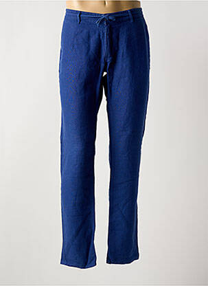 Pantalon slim fermeture zippée sous rabat boutonné bleu LA CIBLE ROUGE homme