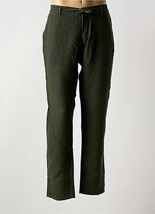 Pantalon slim fermeture zippée sous rabat boutonné vert LA CIBLE ROUGE homme