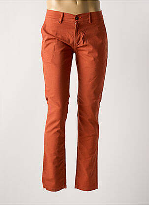 Pantalon slim fermeture zippée sous rabat boutonné orange LA CIBLE ROUGE homme