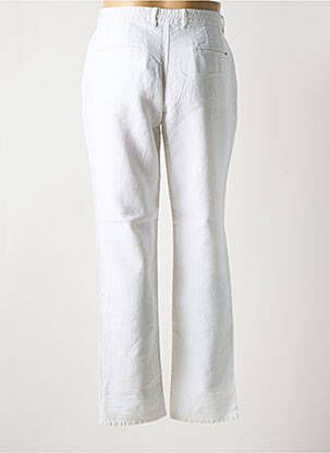 Pantalon slim fermeture zippée sous rabat boutonné blanc LA CIBLE ROUGE homme