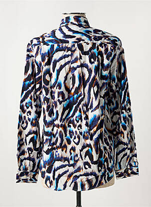 Chemisier coupe cintrée manches longues bleu LA CIBLE ROUGE femme