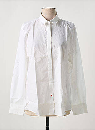 Chemisier coupe cintrée manches longues blanc LA CIBLE ROUGE femme