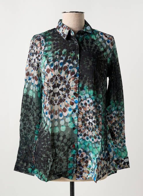 Chemisier coupe cintrée manches longues vert LA CIBLE ROUGE femme