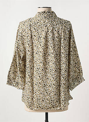 Blouse tissage popeline manches longues vert LA CIBLE ROUGE femme