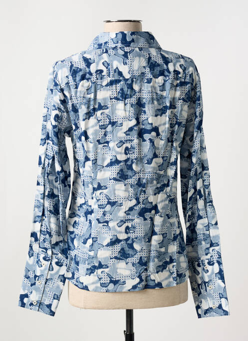 Chemisier coupe cintrée manches longues bleu LA CIBLE ROUGE femme