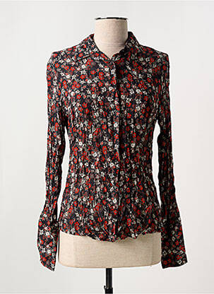 Chemisier imprimé fleurs manches longues rouge LA CIBLE ROUGE femme
