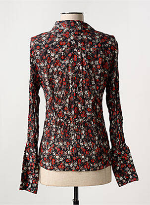 Chemisier imprimé fleurs manches longues rouge LA CIBLE ROUGE femme
