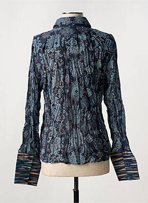 Chemisier coupe cintrée manches longues bleu LA CIBLE ROUGE femme
