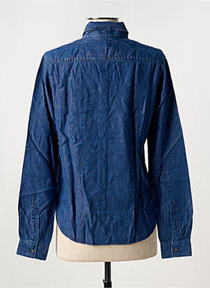 Chemisier coupe cintrée manches longues bleu LA CIBLE ROUGE femme