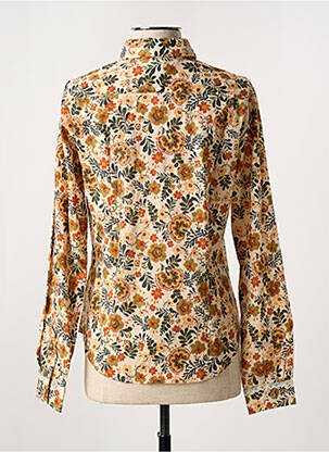 Chemisier imprimé fleurs manches longues orange LA CIBLE ROUGE femme