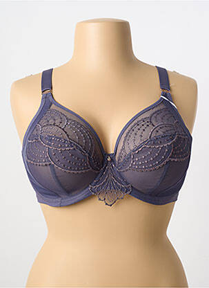 Soutien-gorge effet matière satinée haut soutien-gorge emboitant violet ELOMI femme