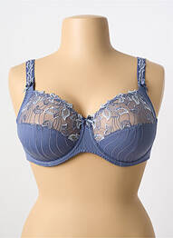 Soutien-gorge effet matière satinée haut soutien-gorge emboitant bleu PRIMADONNA femme