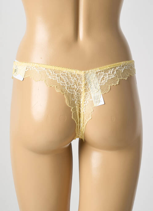 Tanga jaune WACOAL pour femme