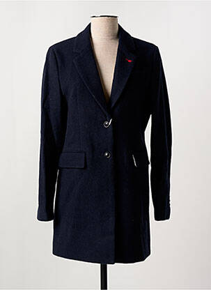 Manteau long manches longues sans capuche bleu VICOMTEA homme