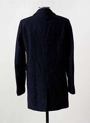 Manteau long manches longues sans capuche bleu VICOMTEA homme