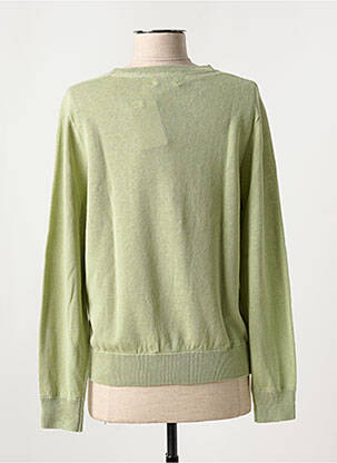 Pull resserrée sur le bas manches longues vert VICOMTEA femme