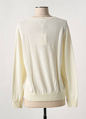 Pull col rond manches longues beige VICOMTEA femme