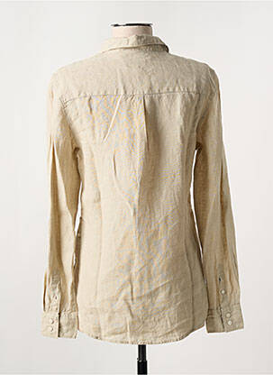 Chemisier coupe cintrée manches longues beige VICOMTEA femme