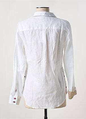 Chemisier coupe cintrée manches longues blanc VICOMTEA femme