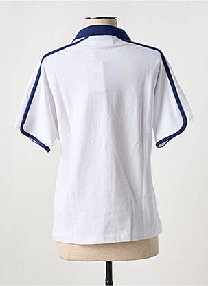 Polo coupe droite manches courtes blanc VICOMTEA femme