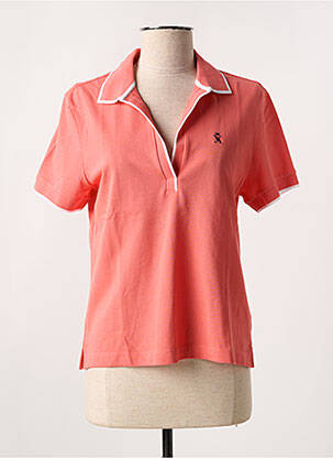 Polo coupe droite manches courtes orange VICOMTEA femme