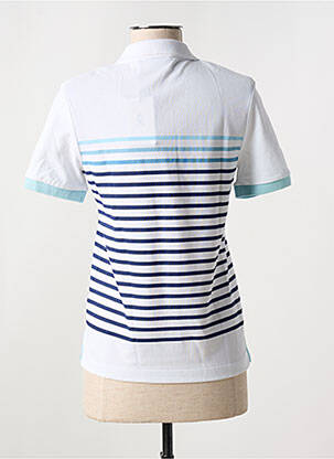 Polo fermeture boutonnée sur le devant manches courtes blanc VICOMTEA femme