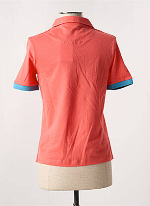 Polo fermeture boutonnée sur le devant manches courtes orange VICOMTEA femme