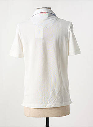 Polo coupe droite manches courtes blanc VICOMTEA femme