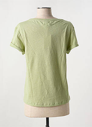 T-shirt coupe droite manches courtes vert VICOMTEA femme
