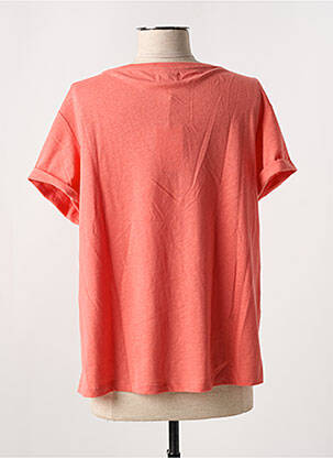 T-shirt coupe droite manches courtes orange VICOMTEA femme