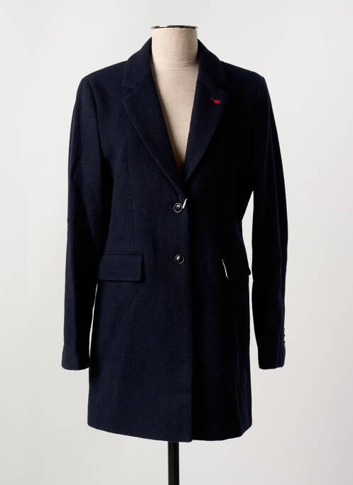 Manteau long bleu VICOMTEA pour homme