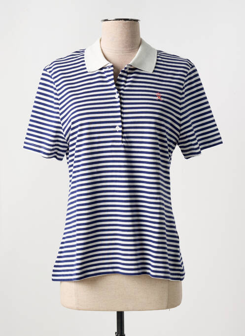 Polo bleu VICOMTEA pour femme