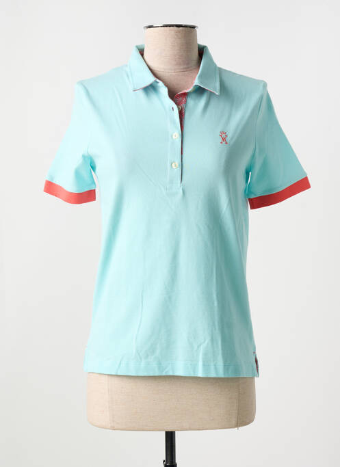 Polo bleu VICOMTEA pour femme