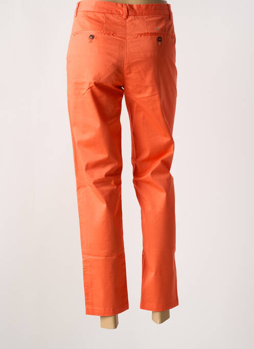 Pantalon chino fermeture zippée sous rabat boutonné orange VICOMTEA femme