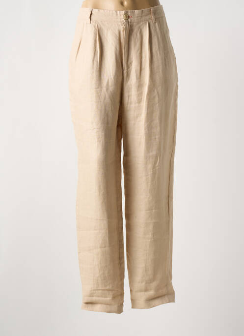 Pantalon chino beige VICOMTEA pour femme