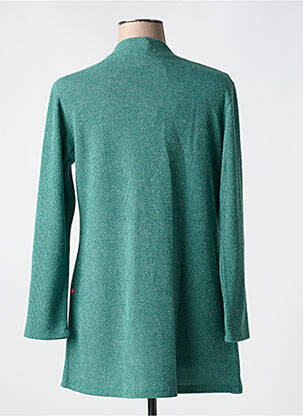 Gilet manches longues stretch vert VANIA femme