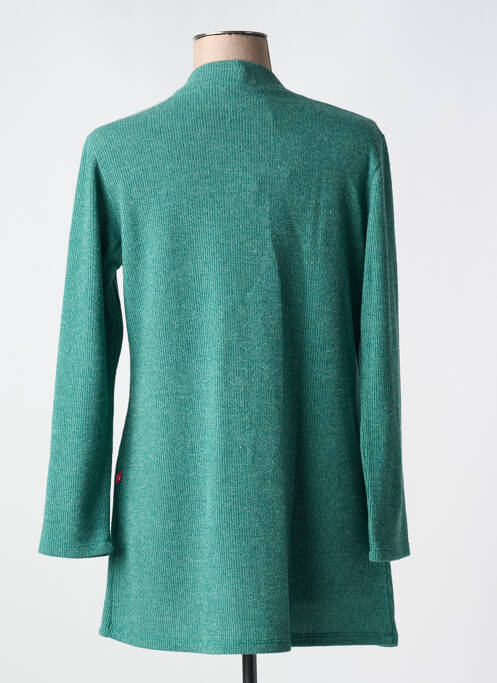 Gilet manches longues vert VANIA pour femme