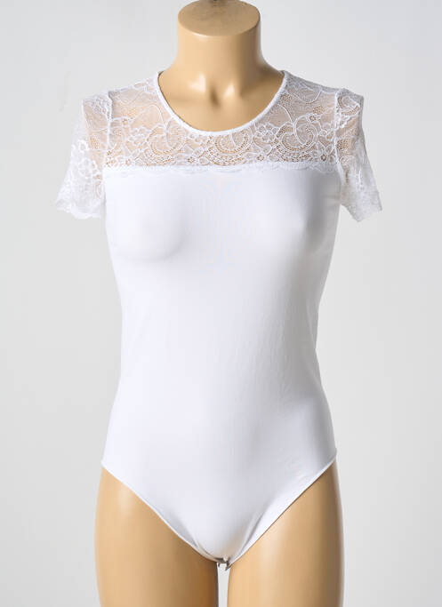 Body lingerie blanc CLOVIS & CLOTHILDE pour femme