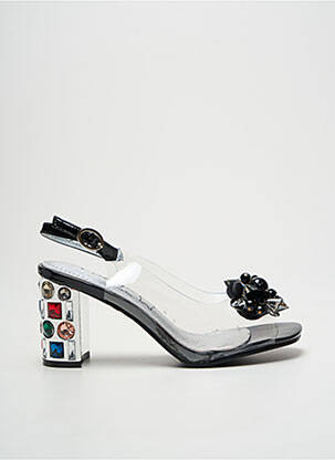 Sandales/nu pieds matière lisse talon de 7 à 9cm noir MISSTYL femme