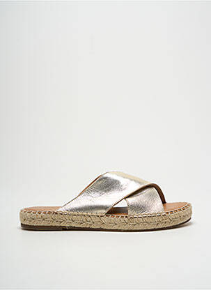 Mules/sabots matière lisse talon plat jusqu'à 3cm or ESCADRILLE femme
